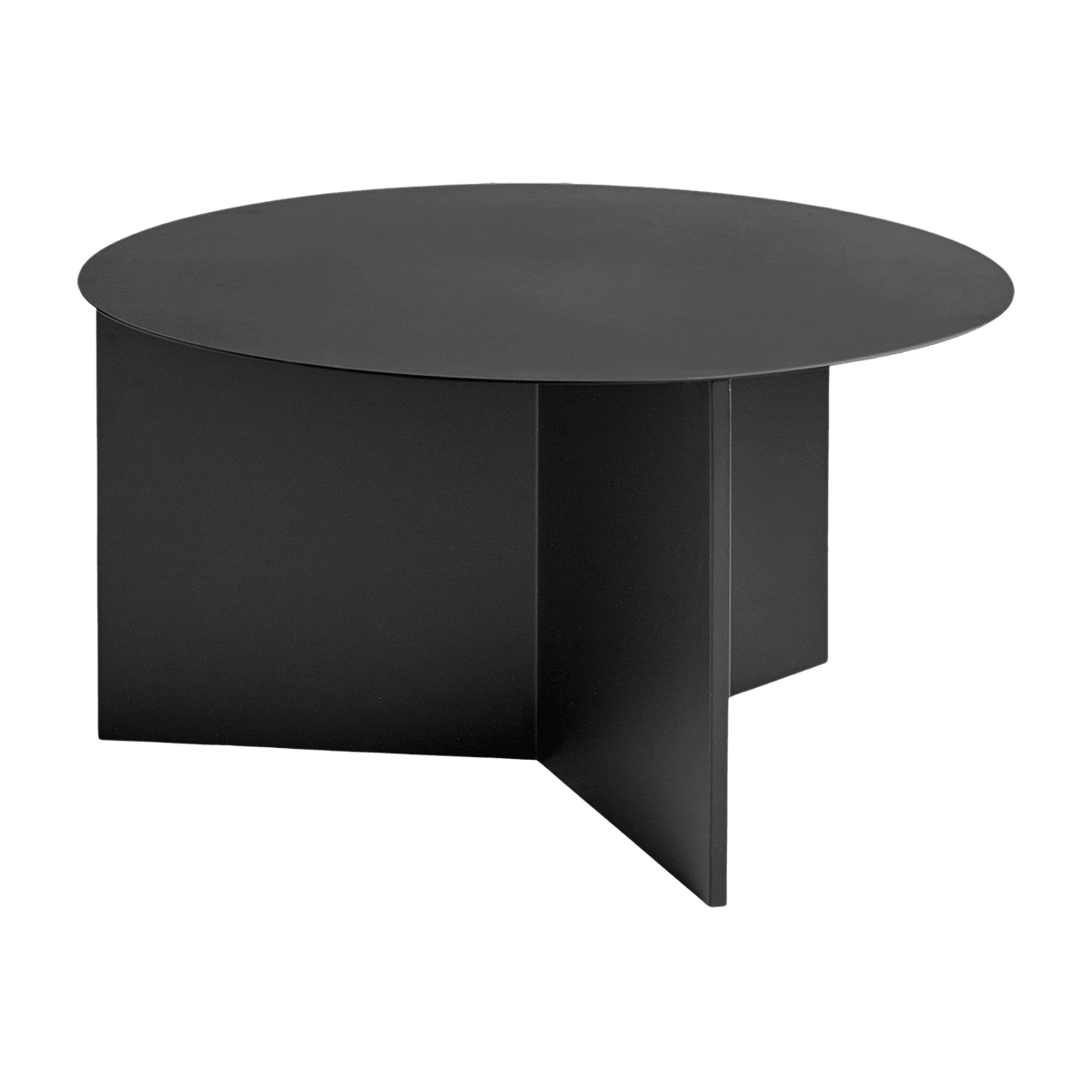 Table basse ronde en acier noire XL Slit - HAY - The Cool Republic