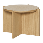 Table basse ronde en chêne naturel 45cm Nomad - Hübsch - The Cool Republic