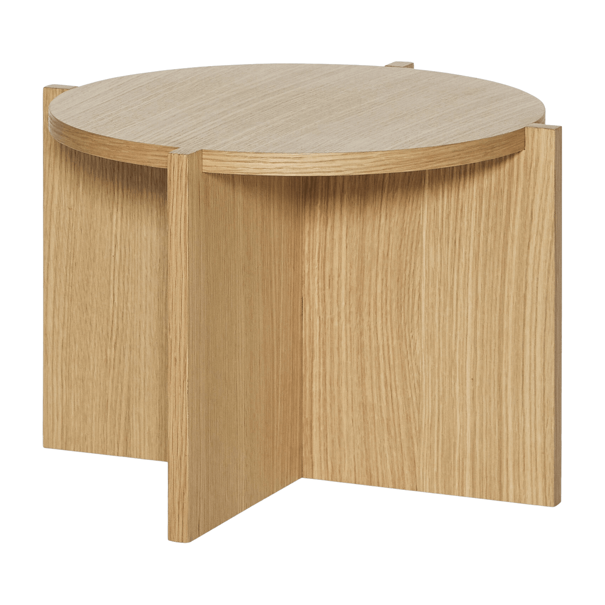 Table basse ronde en chêne naturel 45cm Nomad - Hübsch - The Cool Republic