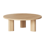 Table basse ronde en chêne naturel Galta Forte Round - Kann Design - The Cool Republic