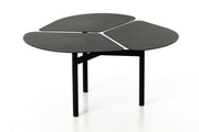 Table basse ronde en inox noire 70×70x36 cm Miss Trèfle S - Airborne - The Cool Republic
