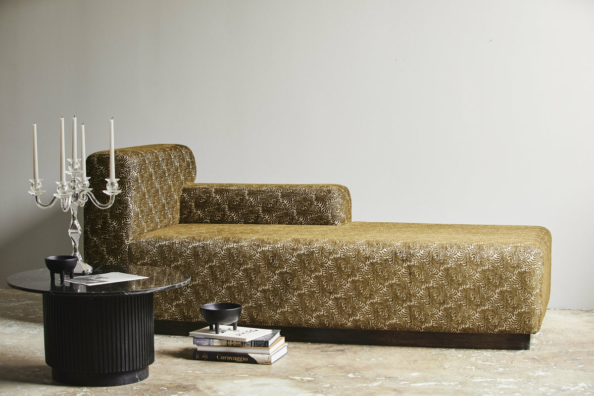 Coffee table in marbre and mango wood black 90 cm Erie - Nordal - The Cool Republic