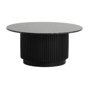 Coffee table in marbre and mango wood black 90 cm Erie - Nordal - The Cool Republic
