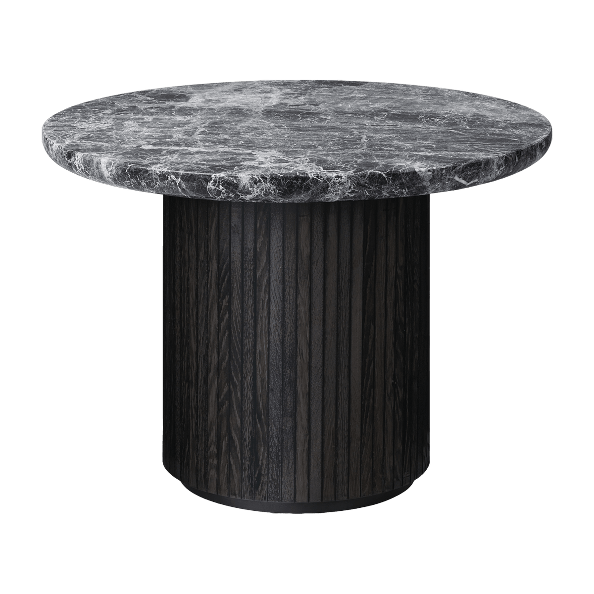 Table basse ronde en marbre gris diamètre 60 cm Moon - Gubi - The Cool Republic