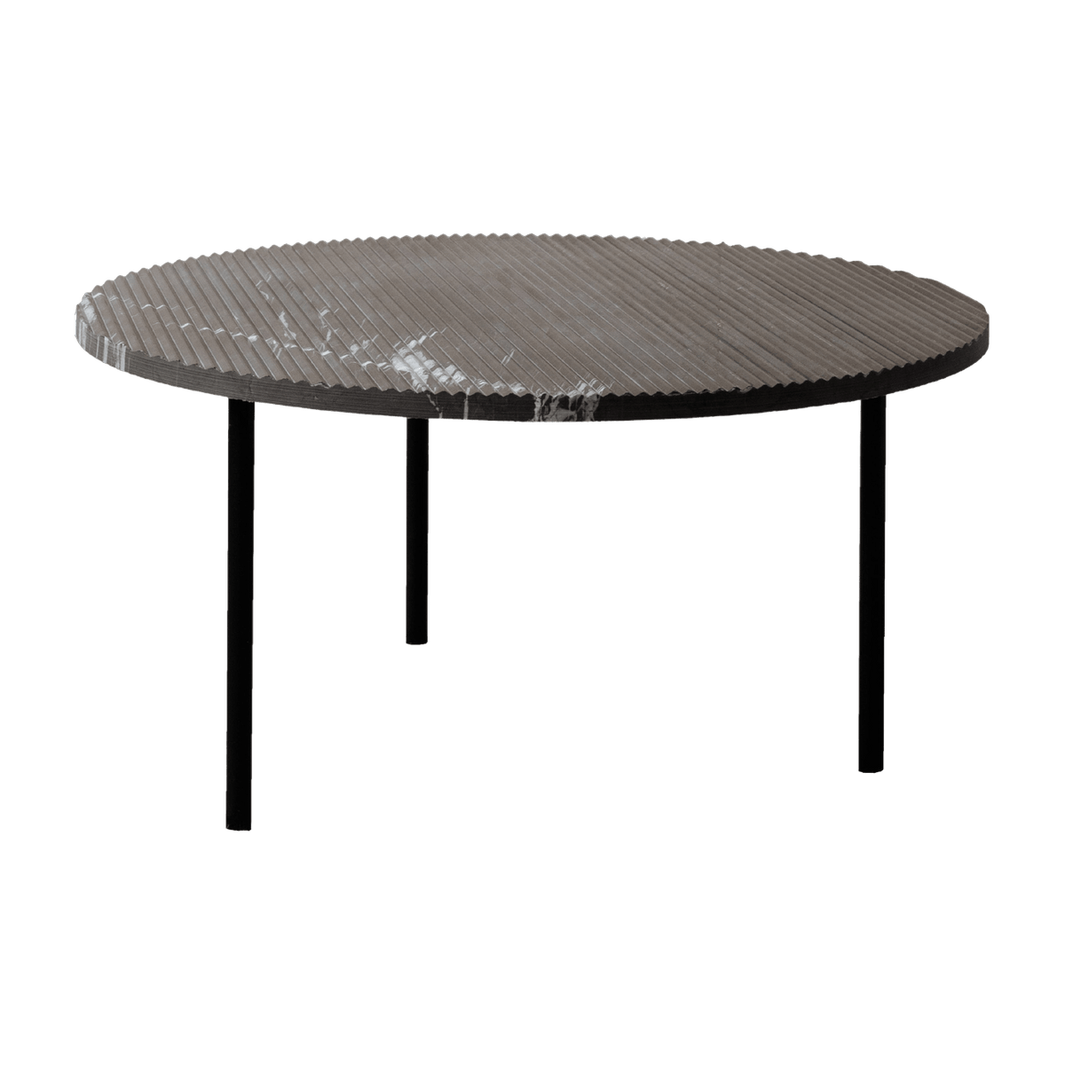 Coffee table ronde in marbre black grooved M Gruff - Un’common - The Cool Republic