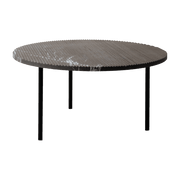 Coffee table ronde in marbre black grooved M Gruff - Un’common - The Cool Republic