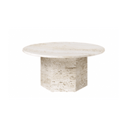 Table basse ronde en pierre blanche 80 cm Epic - Gubi - The Cool Republic
