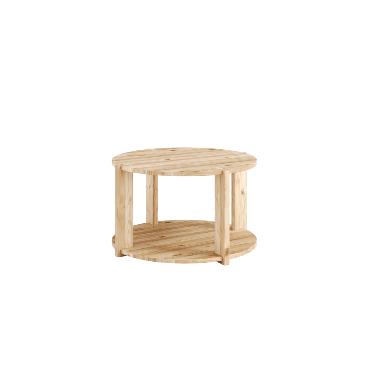 Table basse ronde en pin 70cm avec espace de rangement Tuck - Karup Design - The Cool Republic