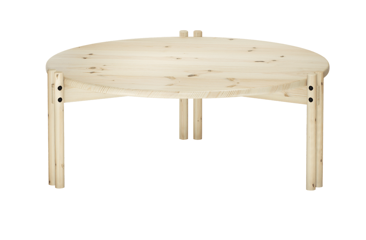 Table basse ronde en pin 80x32cm Sticks - Karup Design - The Cool Republic