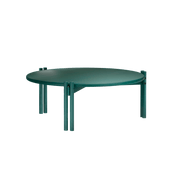 Table basse ronde en pin vert 80x32cm Sticks - Karup Design - The Cool Republic