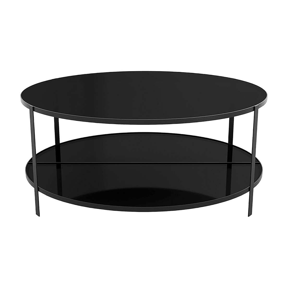 Table basse ronde en verre et acier 90 cm Fumi - AYTM - The Cool Republic