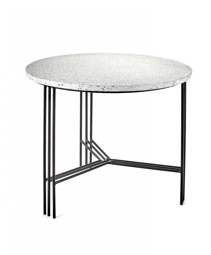 Table basse ronde noire et grise 50 cm Terrazzo - Serax - The Cool Republic