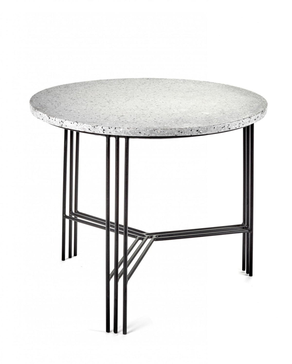 Table basse ronde noire et grise 50 cm Terrazzo - Serax - The Cool Republic
