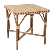 Table basse structure en rotin filets en résine rouge 52 x 49 x 49 Bagatelle - KOK - The Cool Republic