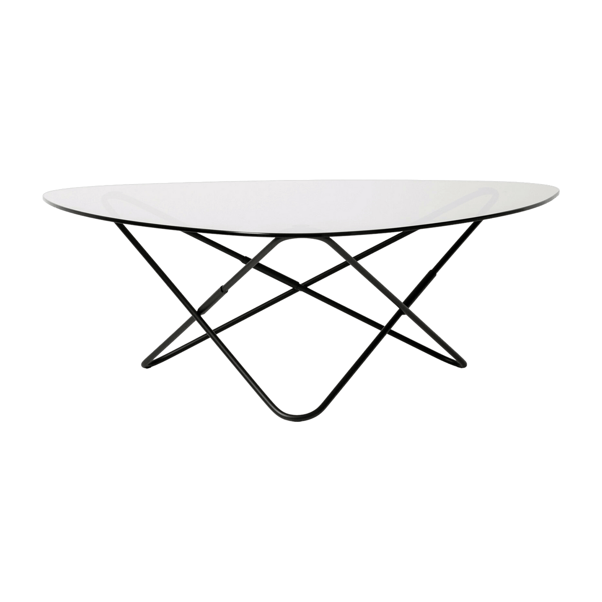 Table basse structure noire et verre fumé AO - Airborne - The Cool Republic