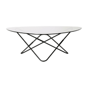 Table basse structure noire et verre fumé AO - Airborne - The Cool Republic
