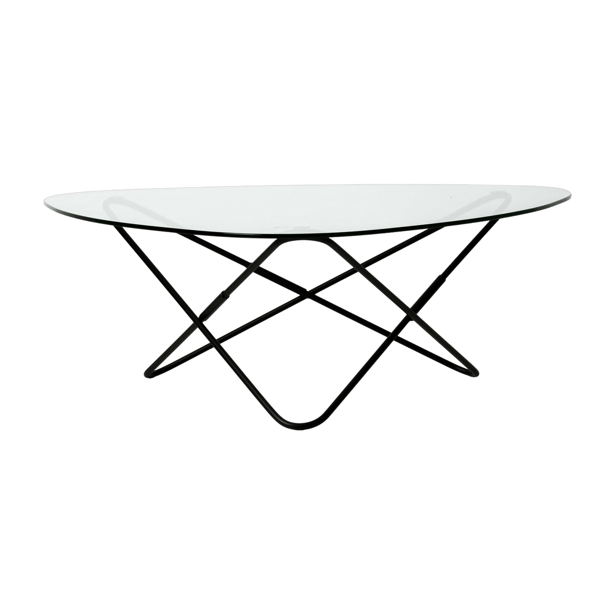 Table basse structure noire et verre transparent AO - Airborne - The Cool Republic