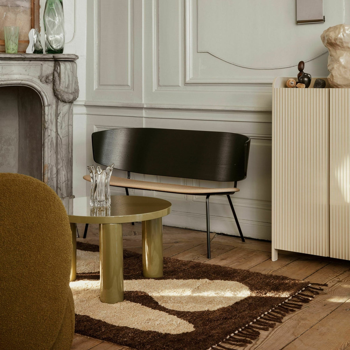 Table basse vert olive Post - Ferm Living - The Cool Republic
