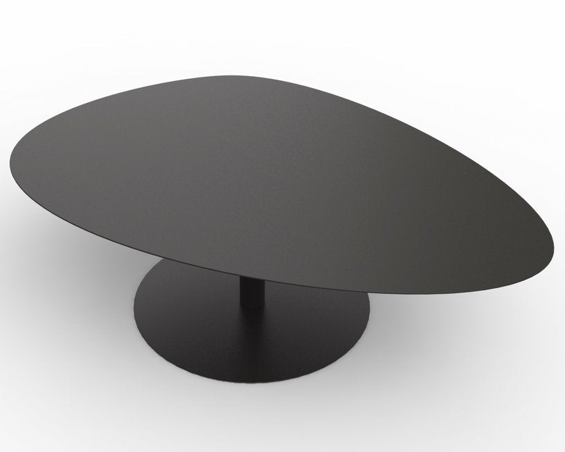Table basse XL noir mat 80 cm Galet - Matière Grise - The Cool Republic
