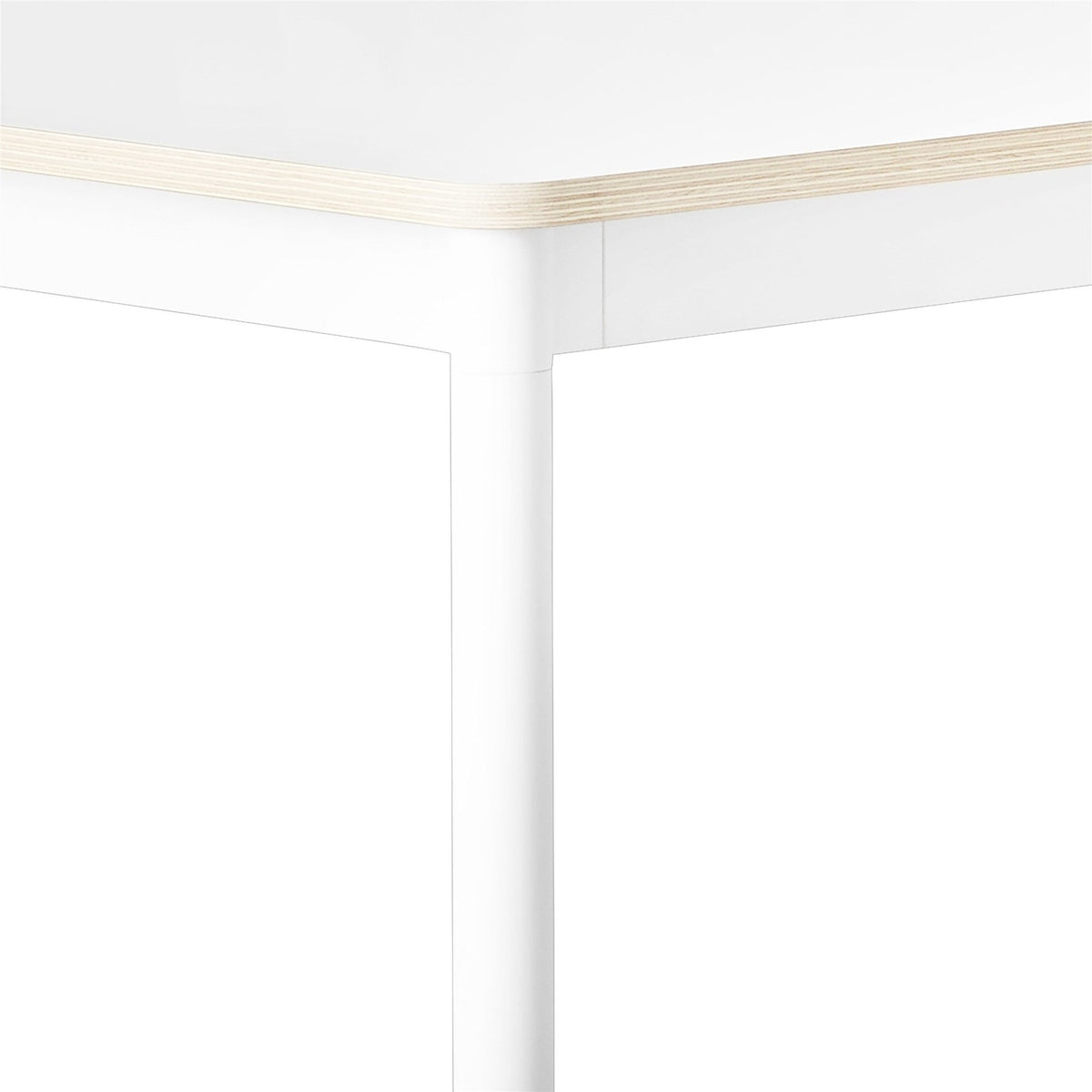 Table blanche bords en bois 190 cm Base - Muuto - The Cool Republic