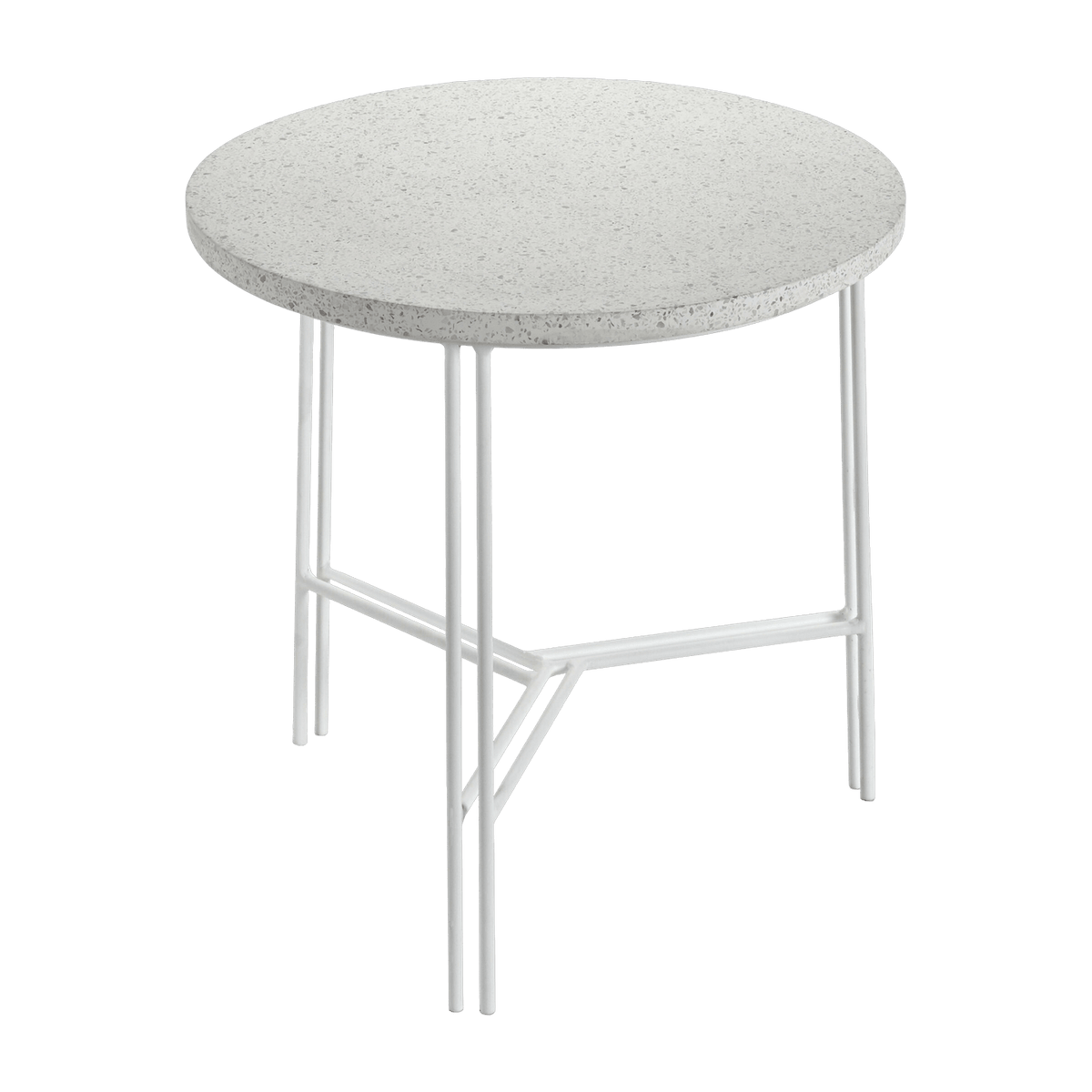 Table blanche d'appoint en terrazzo et métal 40 x 40 cm A. Sciortino - Serax - The Cool Republic