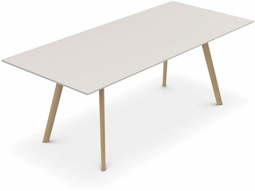 Table blanche pieds en frêne 200x90 cm Pilo - Magis - The Cool Republic