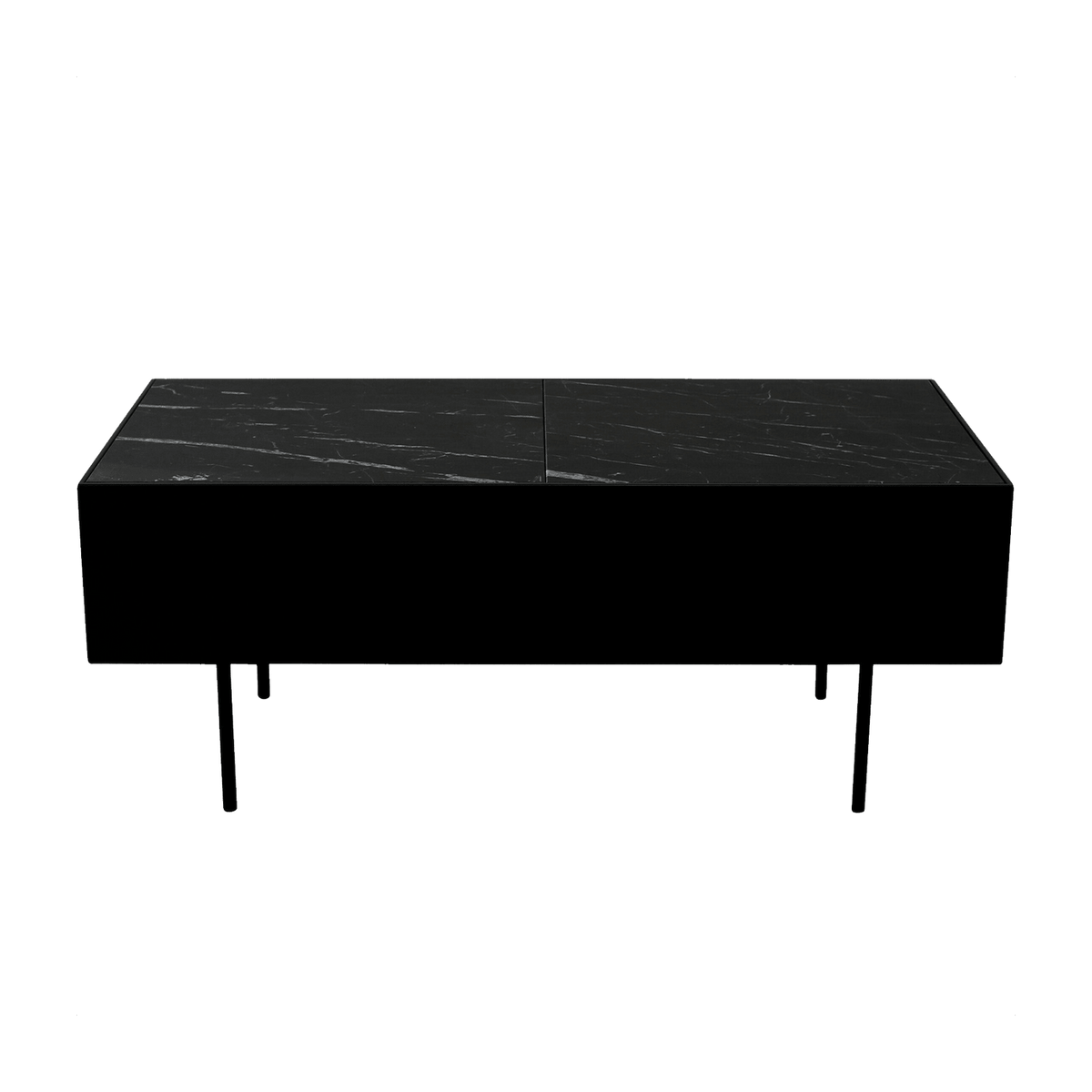 Table bout de canapé en marbre noir Accent Table - HANDVÄRK - The Cool Republic