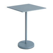Table carrée d'extérieur en acier bleu ciel 70 x 70 x 105 cm Linear - Muuto - The Cool Republic