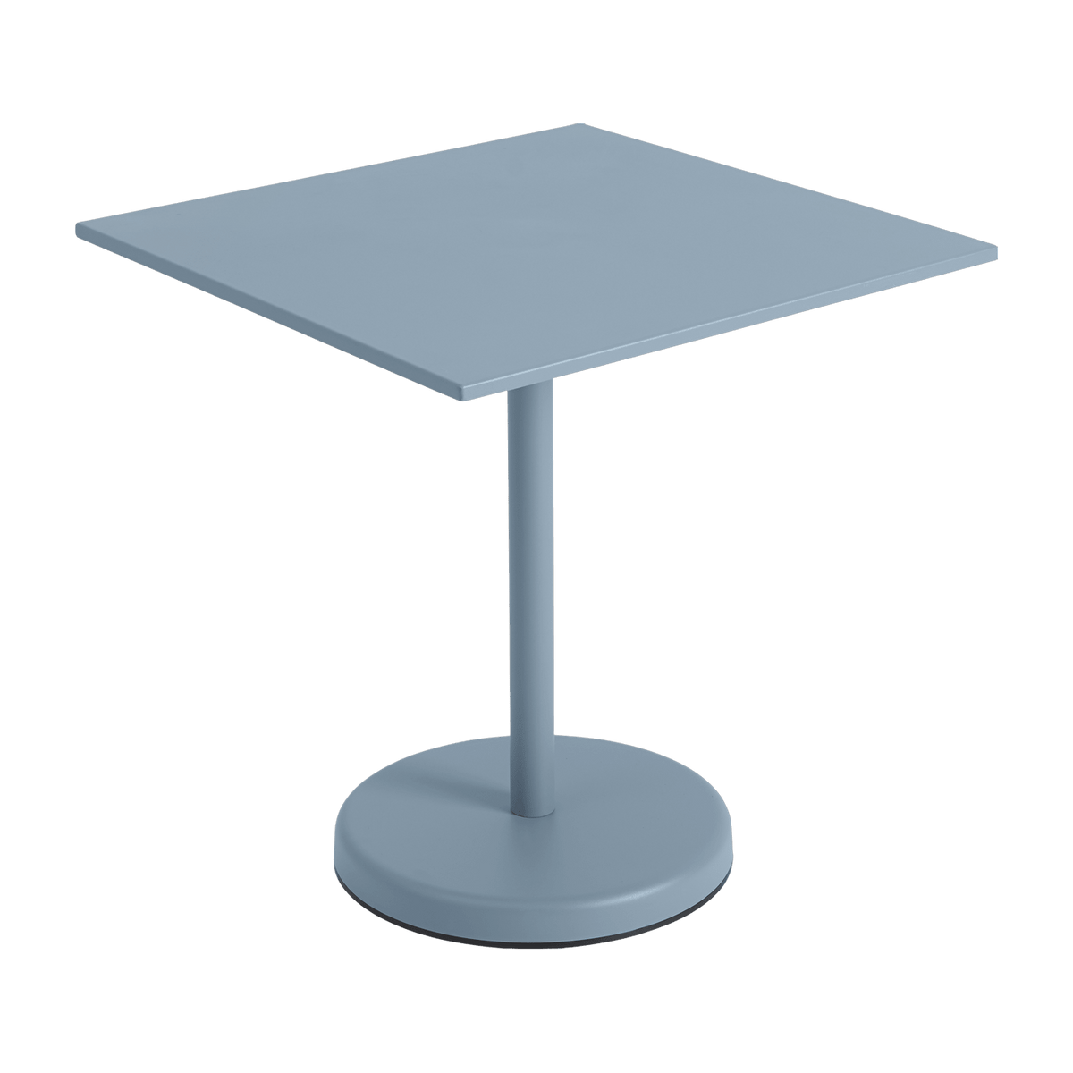 Table carrée d'extérieur en acier bleu ciel 70 x 70 x 73 cm Linear - Muuto - The Cool Republic