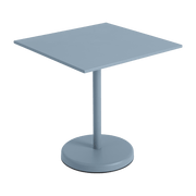Table carrée d'extérieur en acier bleu ciel 70 x 70 x 73 cm Linear - Muuto - The Cool Republic