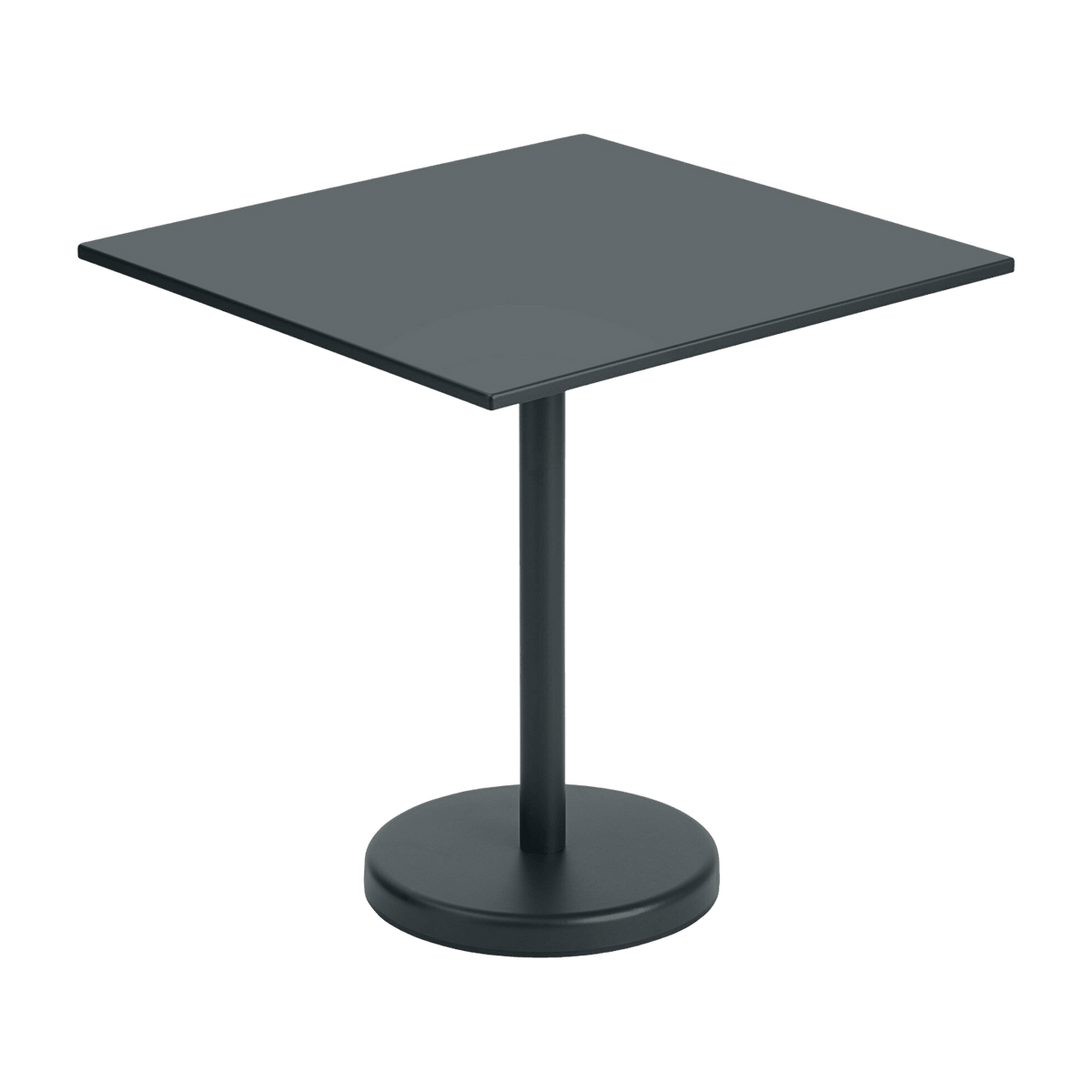 Table carrée d'extérieur en acier noir 70 x 70 x 73 cm Linear - Muuto - The Cool Republic