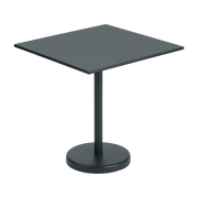 Table carrée d'extérieur en acier noir 70 x 70 x 73 cm Linear - Muuto - The Cool Republic