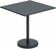 Table carrée d'extérieur en acier noir 70 x 70 x 73 cm Linear - Muuto - The Cool Republic