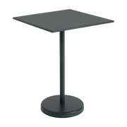Table carrée d'extérieur en acier noir 70 x 70 x 95 cm Linear - Muuto - The Cool Republic