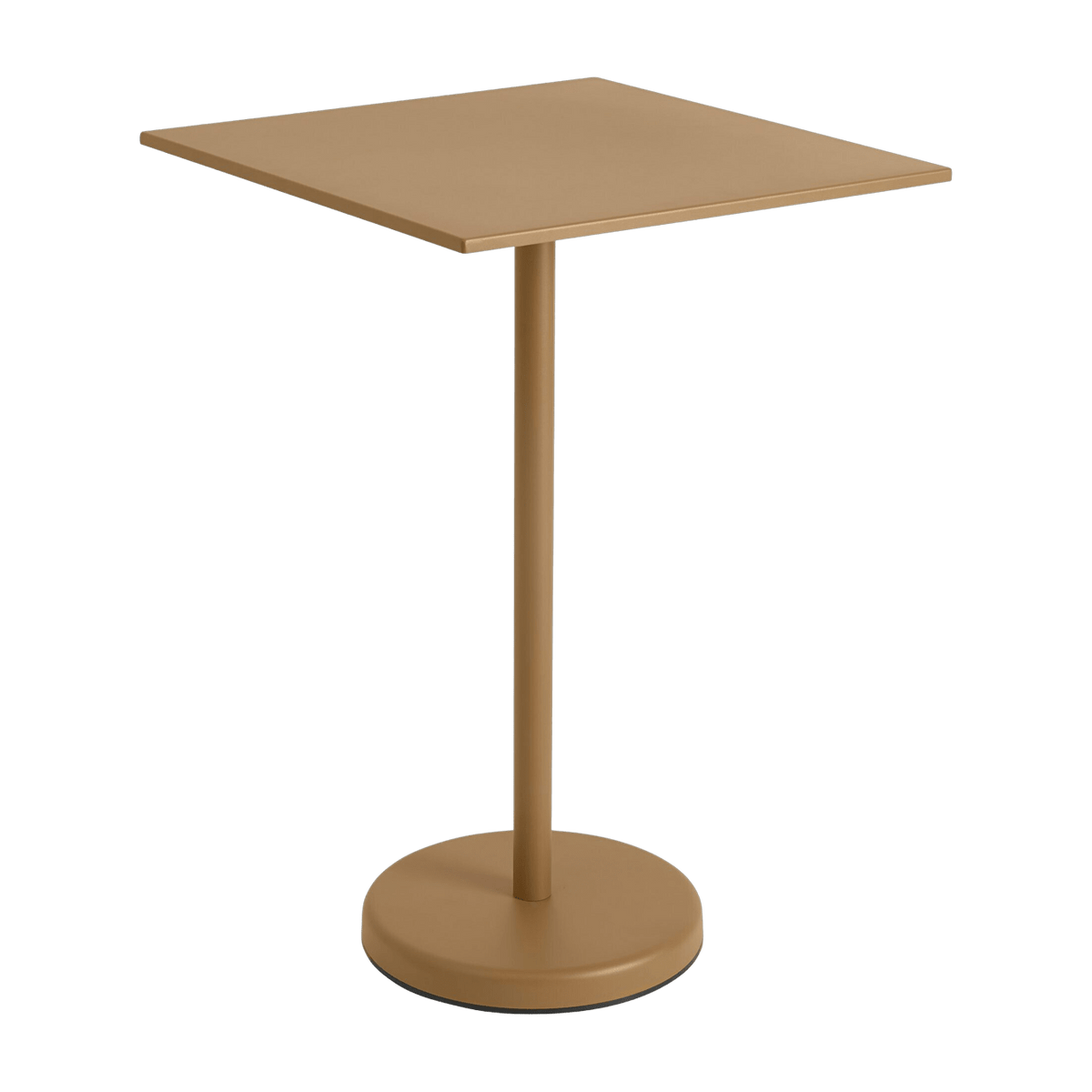 Table carrée d'extérieur en acier orange 70 x 70 x 105 cm Linear - Muuto - The Cool Republic