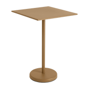 Table carrée d'extérieur en acier orange 70 x 70 x 105 cm Linear - Muuto - The Cool Republic