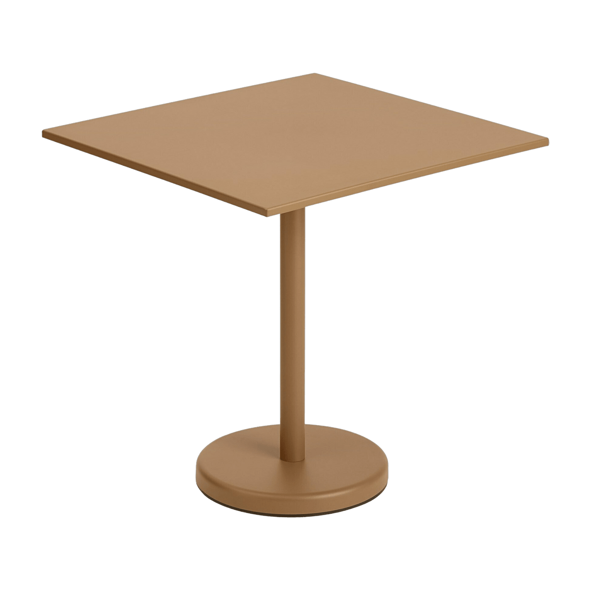 Table carrée d'extérieur en acier orange 70 x 70 x 73 cm Linear - Muuto - The Cool Republic