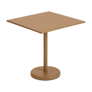Table carrée d'extérieur en acier orange 70 x 70 x 73 cm Linear - Muuto - The Cool Republic