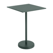 Table carrée d'extérieur en acier vert foncé 70 x 70 x 105 cm Linear - Muuto - The Cool Republic