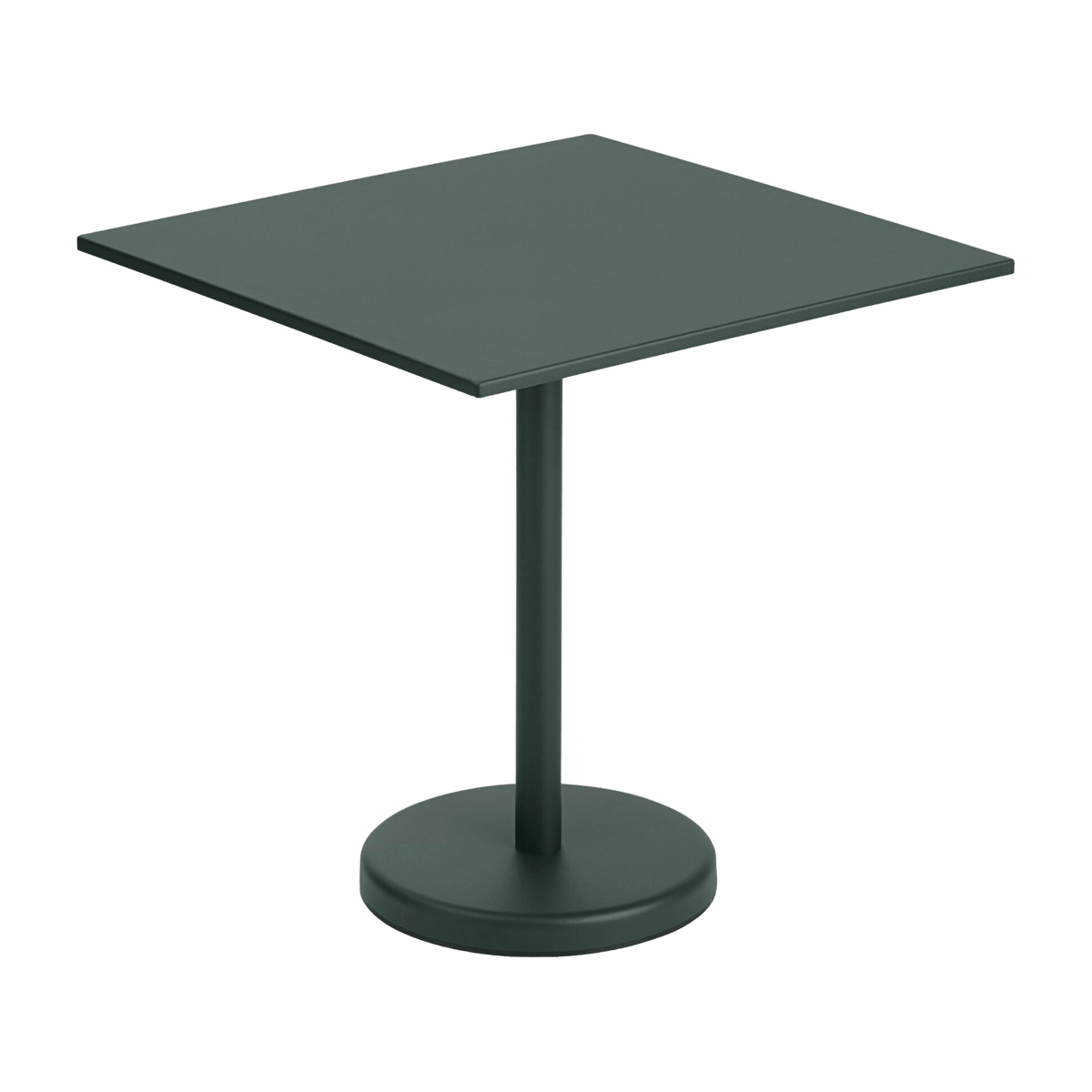 Table carrée d'extérieur en acier vert foncé 70 x 70 x 73 cm Linear - Muuto - The Cool Republic