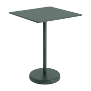 Table carrée d'extérieur en acier vert foncé 70 x 70 x 95 cm Linear - Muuto - The Cool Republic