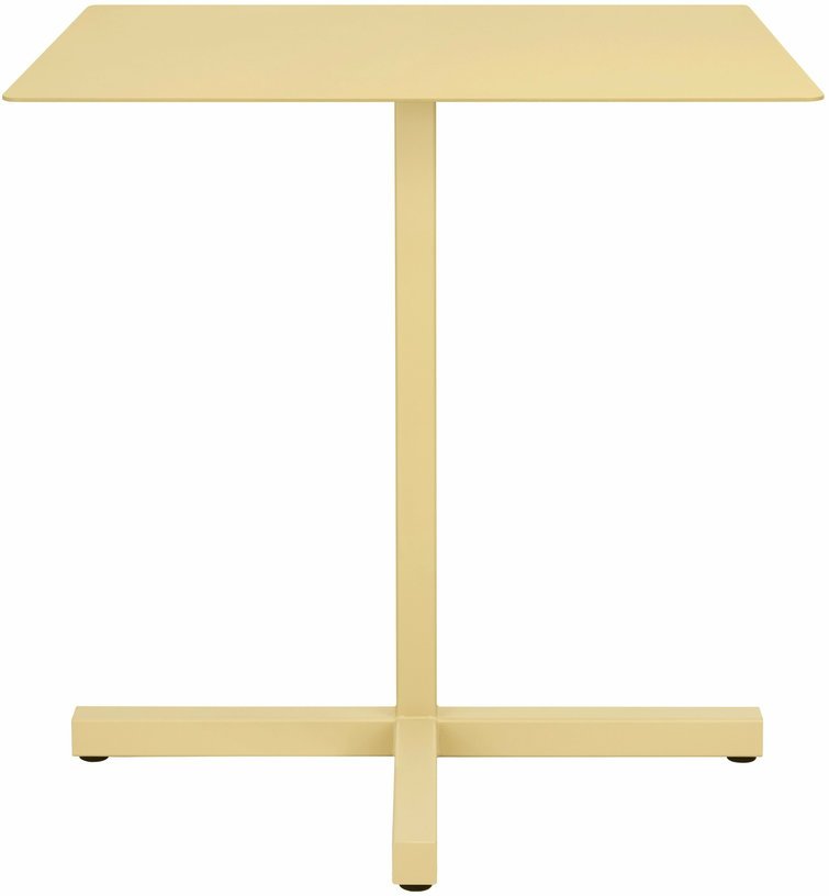 Table carrée en acier beige mat Chop - Hem - The Cool Republic