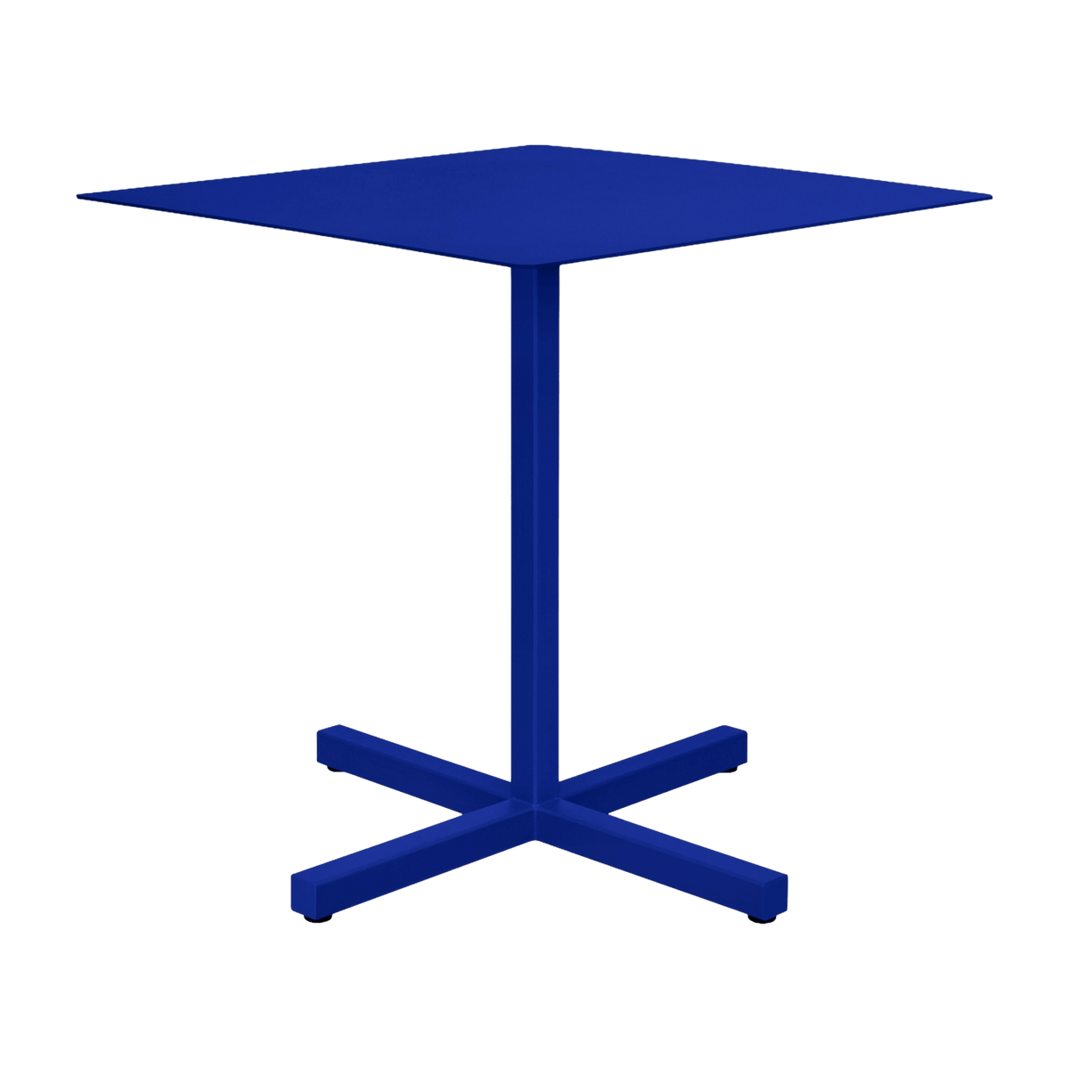 Table carrée en acier bleu outremer mat Chop - Hem - The Cool Republic