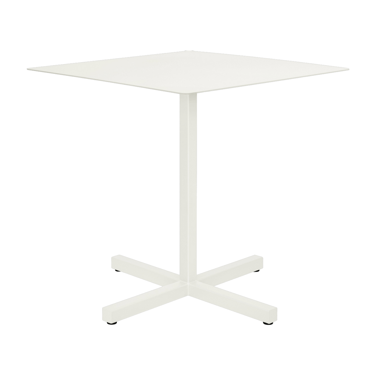 Table carrée en acier gris blanc mat Chop - Hem - The Cool Republic