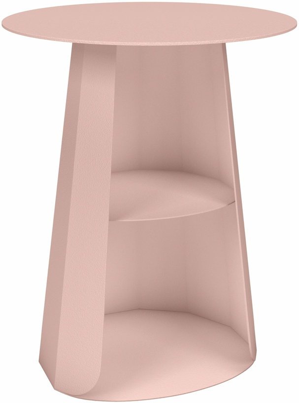 Table carrée en acier mat baby pink 79 cm Hegoa - Matière Grise - The Cool Republic