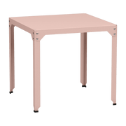 Table carrée en acier mat baby pink 79 cm Hegoa - Matière Grise - The Cool Republic