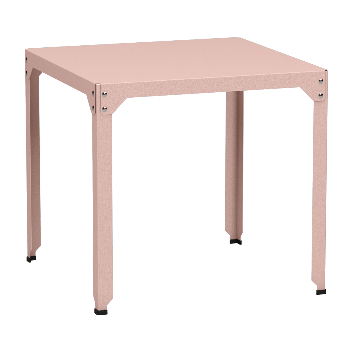 Table carrée en acier mat baby pink 79 cm Hegoa - Matière Grise - The Cool Republic