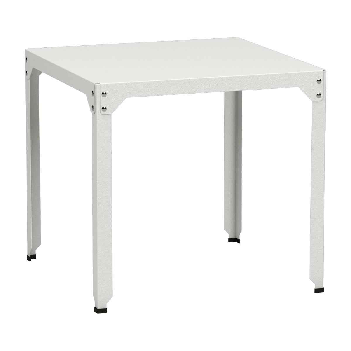 Table carrée en acier mat blanche 79 cm Hegoa - Matière Grise - The Cool Republic