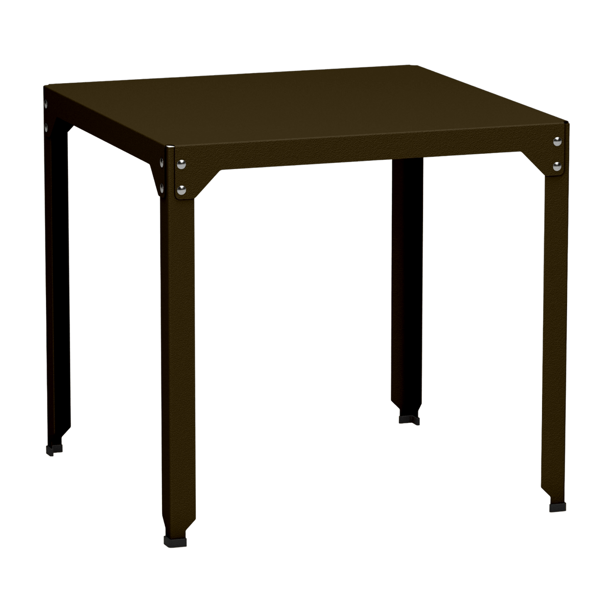 Table carrée en acier mat bronze 79 cm Hegoa - Matière Grise - The Cool Republic