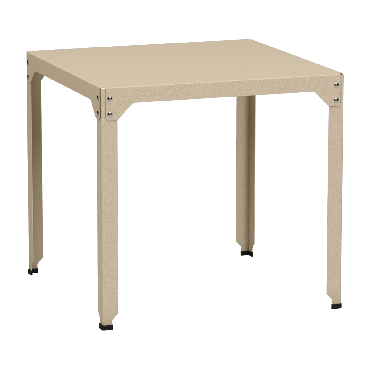 Table carrée en acier mat crème 79 cm Hegoa - Matière Grise - The Cool Republic